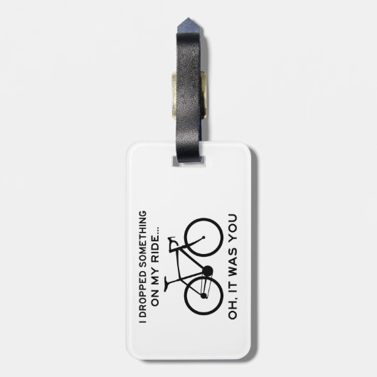 何か乗って落としたお前のサイクリング ラゲッジタグ (裏面縦)