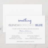 何か古いもの、新しいもの、借りたもの、青いもの 招待状 (正面/裏面)