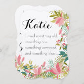 何か古いもの | 花嫁の友人 ウェディング招待状 招待状 (正面/裏面)