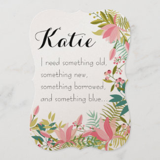 何か古いもの | 花嫁の友人 ウェディング招待状 招待状