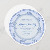 何か古いプレート 招待状 (正面/裏面)