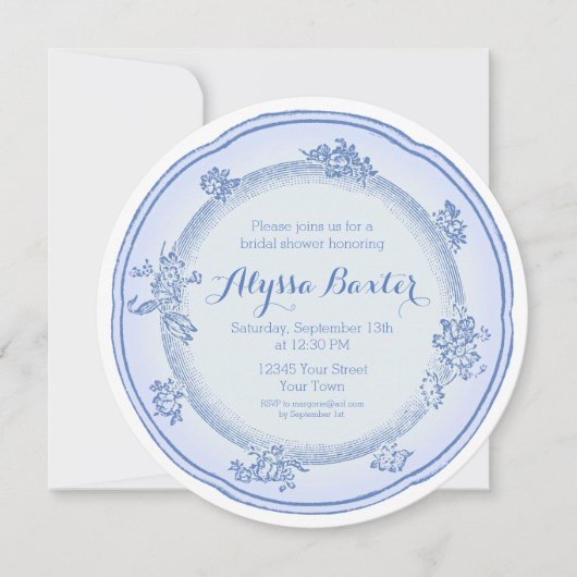 何か古いプレート 招待状 (正面)