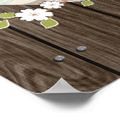 何か古い新しいミントボー素朴ブライダルシャワー ポスター (角)