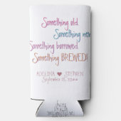 何か古い新しい借りた醸造結婚式の引き出物 スリム缶クーラー (裏面)