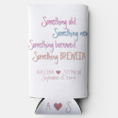 何か古い新しい借りた醸造結婚式の引き出物 スリム缶クーラー (正面)