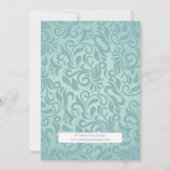 何か古い新しい借りた&ブルーブライダルシャワー 招待状 (裏面)