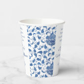 何か古い新しい借用ブルーブライダルシャワー 紙コップ (左)