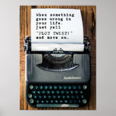 何か問題が発生した場合は、「PLOT TWIST!」と叫ぶだけ。 ポスター (正面)