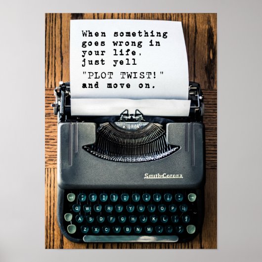 何か問題が発生した場合は、「PLOT TWIST!」と叫ぶだけ。 ポスター (正面)