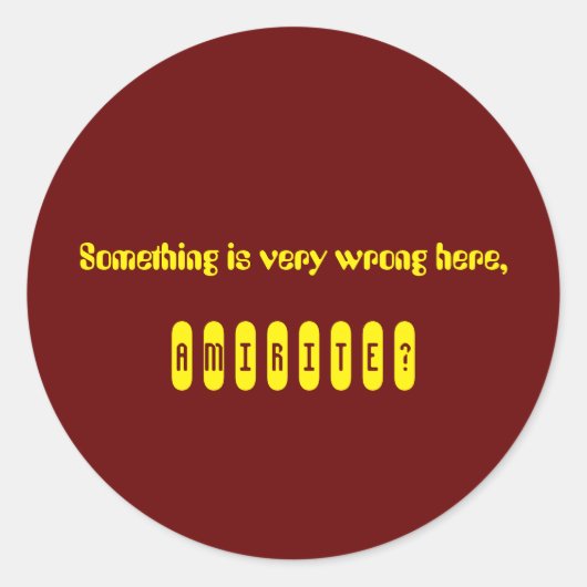 何か問題が発生した、アミライトステッカー ラウンドシール (正面)