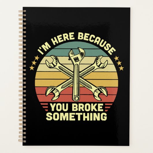 何か壊したから来たんだよヴィンテージ プランナー手帳 (正面)