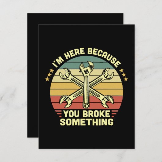 何か壊したから来たんだよヴィンテージ 出欠カード (正面/裏面)