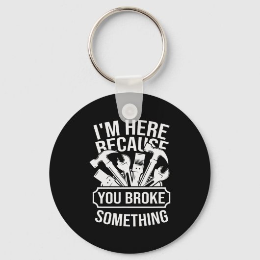 何か壊したから来たんだよ整備士ハン キーホルダー (正面)