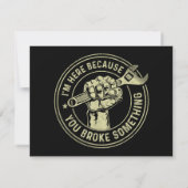 何か壊したから来たんだよ整備士・ハン サンキューカード (裏面)