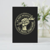 何か壊したから来たんだよ整備士・ハン サンキューカード (スタンド正面)