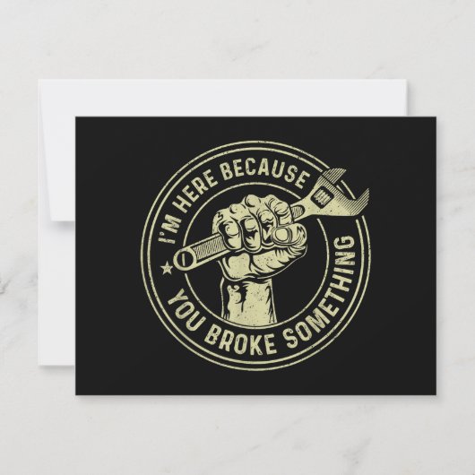 何か壊したから来たんだよ整備士・ハン 招待状 (正面)