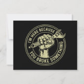 何か壊したから来たんだよ整備士・ハン 招待状 (裏面)