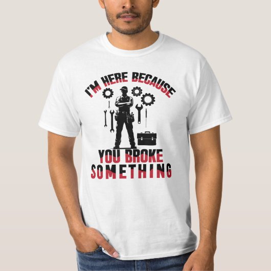 何か壊したんでしょ Tシャツ (正面)