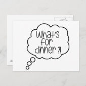 何か夕食は?おもしろい引用文はがき ポストカード (正面/裏面)