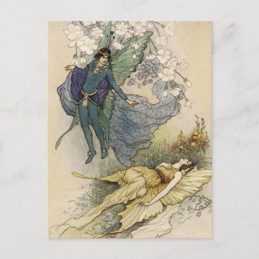 何か嫌な事が近づくと目を覚ます ポストカード (正面)