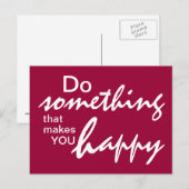 何か幸せになるようなことをするやる気を起こさせる- ポストカード (正面/裏面)