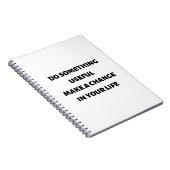 何か役に立つことは人生を変える ノートブック (右側)