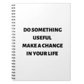 何か役に立つことは人生を変える ノートブック (正面)