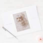 何か思い浮かんだこと、レオナルド・ダ・ヴィンチのポートレート スクエアシール (封筒)