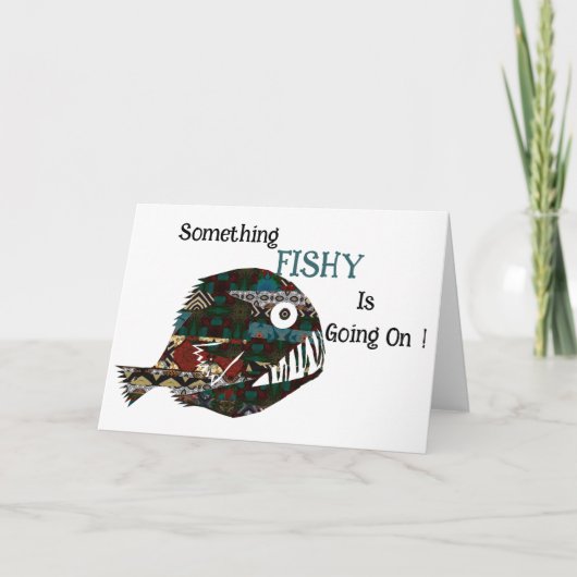 何か怪しい事が起こっている サンキューカード (正面)