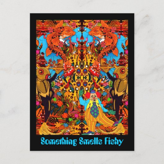 何か怪しい匂いがする ポストカード (正面)