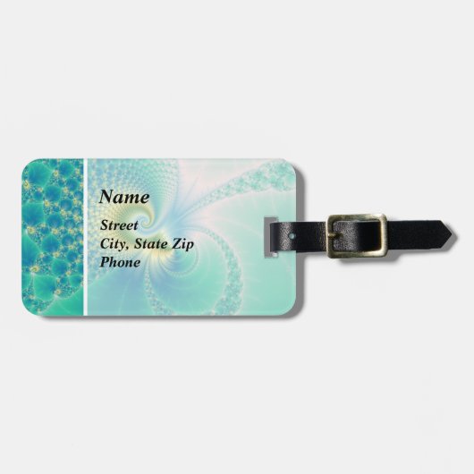 何か怪しい-フラクタルアート ラゲッジタグ (正面横)