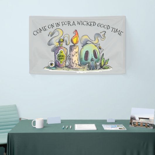 何か悪賢いハローウィンパーティの旗 横断幕 (トレードショー)
