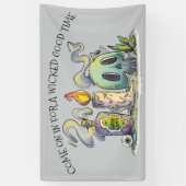 何か悪賢いハローウィンパーティの旗 横断幕 (縦)