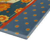 何か感動的良い引用文フローラオレンジ カッティングボード (角)