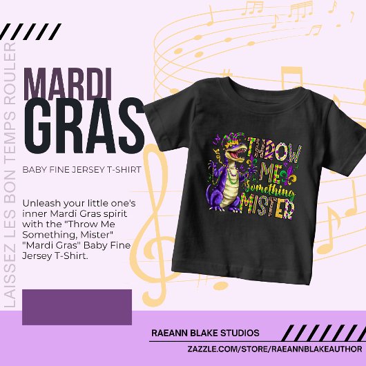 「何か投げてよ、お兄さん」マルディ・グラ ベビーTシャツ