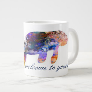 何か新しいMug_Watercolorマナティー ジャンボコーヒーマグカップ