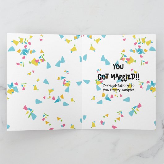 何か本当に大きな結婚おめでとうカード カード (内部)