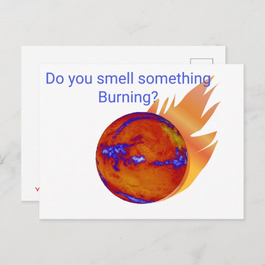 何か燃えるような気候変動の匂いを嗅ぐのか ポストカード (正面/裏面)