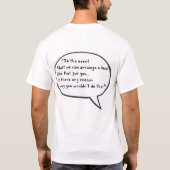 何か理由があるのか Tシャツ (裏面)