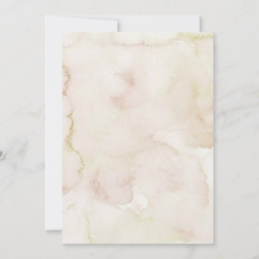 何か甘いものがコーヒーを醸造しているブライダルシャワー 招待状 (裏面)