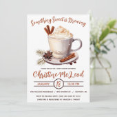 何か甘いものが醸造、ホットココアベビーシャワー 招待状 (スタンド正面)