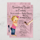 何か甘いものは来の赤ちゃんシャワー招待状 招待状 (正面/裏面)