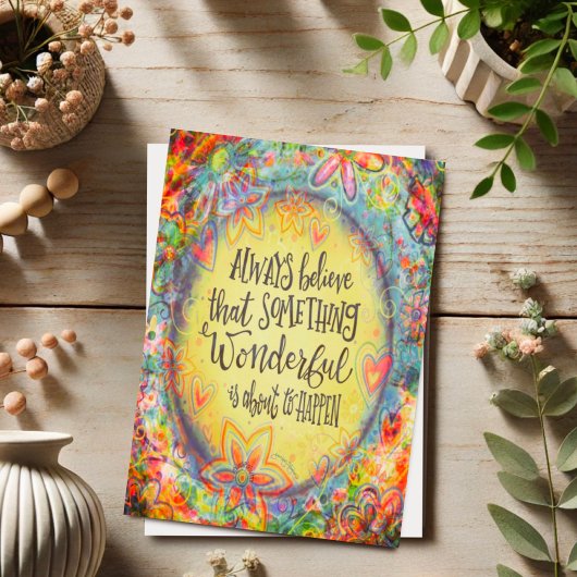 何か素晴らしいかわいらし勇気付けられる カード