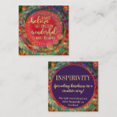 「何か素晴らしいこと」の親切カード スクエア名刺 (正面/裏面)