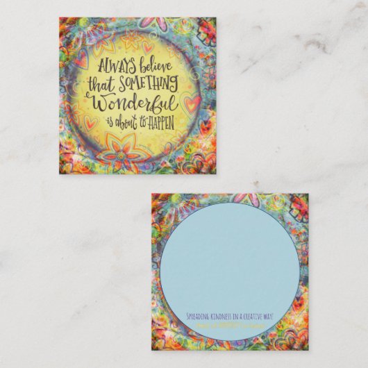 何か素晴らしいもの~インスピリシブカレンスカード スクエア名刺 (正面/裏面)