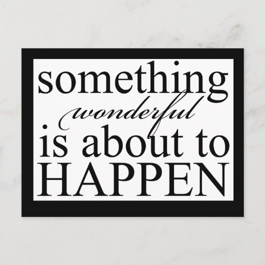 何か素晴らしい出来事はがき ポストカード (正面)