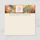 何か素晴らしい引用文フローラ親切カード スクエア名刺 (裏面)