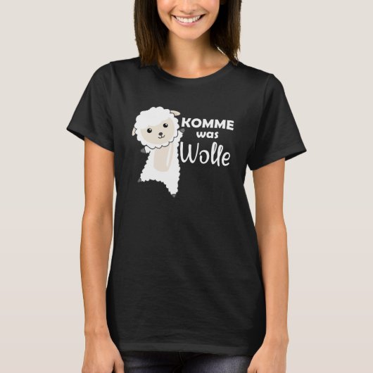 何か羊毛のおもしろい言葉遊び羊を得る Tシャツ (正面)