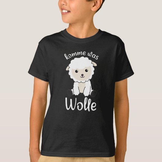 何か羊毛のおもしろい言葉遊び羊を得る Tシャツ (正面)