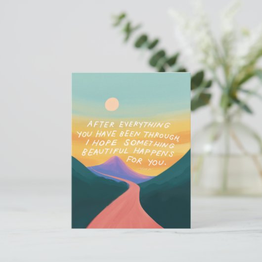 何か美しいもの – 励ましのポストカード ポストカード (スタンド正面)